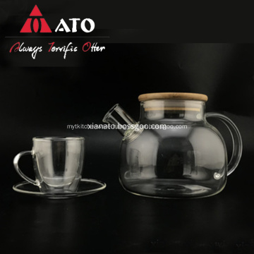 Clear Borosilicate Glass Teapot/Cup